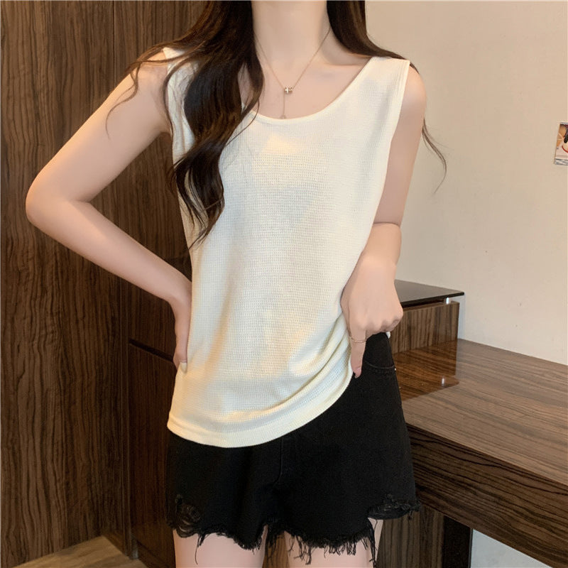 Femme Sleek Cropped Tanktop med struktureret stof Stilla