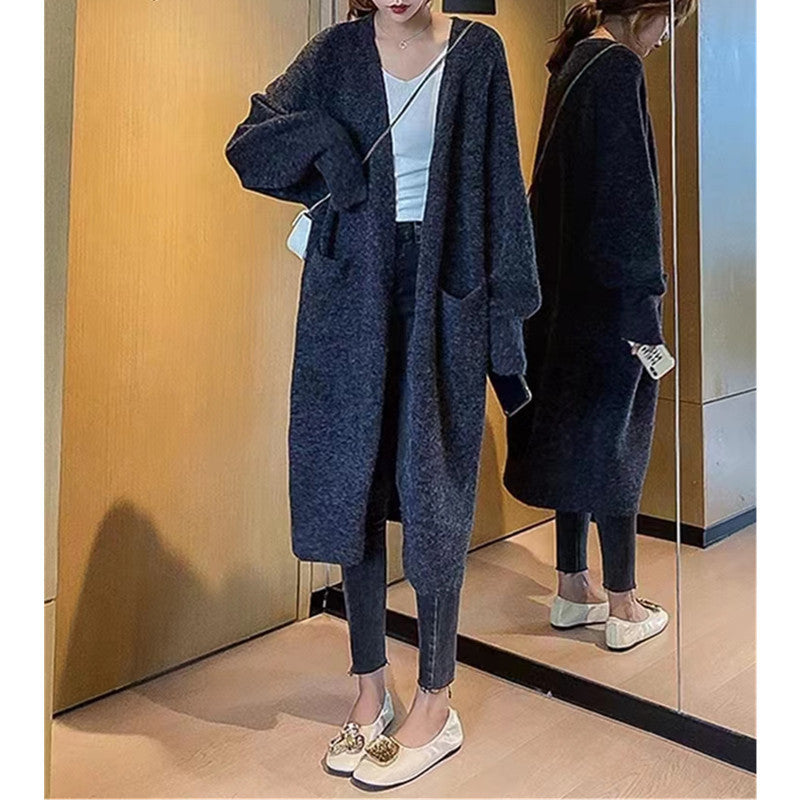 Dame oversized strikjakke med lommer og afslappet pasform Stilla