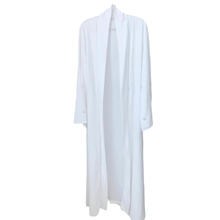 Dame elegant skåret kaftan-jakke med dekorative perle detaljer Stilla