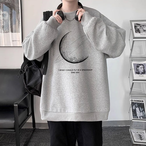 Herrer sweatshirt med kreativt ruminspireret design og løs pasform Stilla