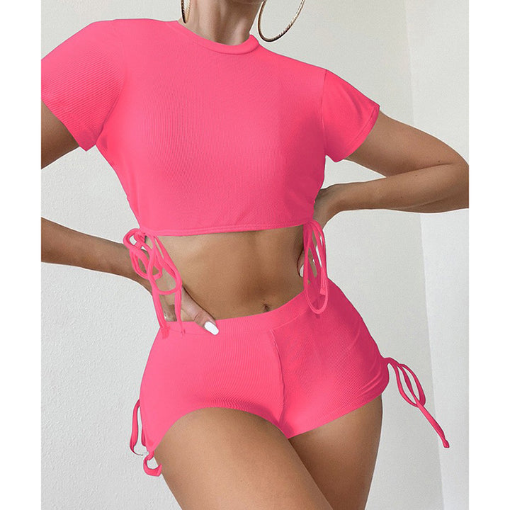Dame Trendy Crop-top og Shorts Sæt Skovae