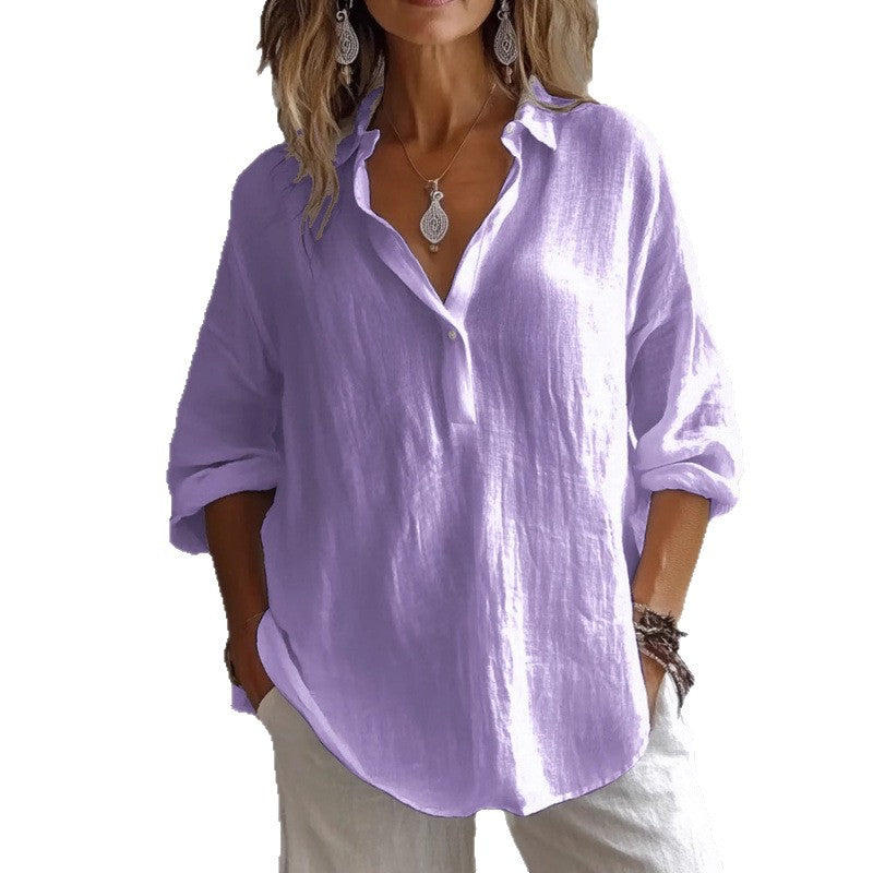Dame afslappet linned bluse Stilla