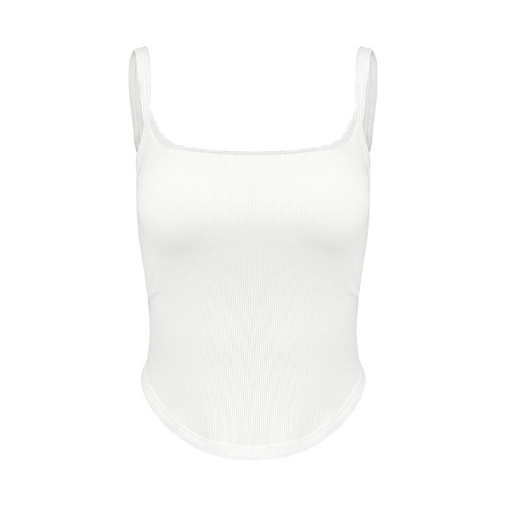 Dame figurtilpasset rib-top med justerbare stropper og elastisk kant Stilla