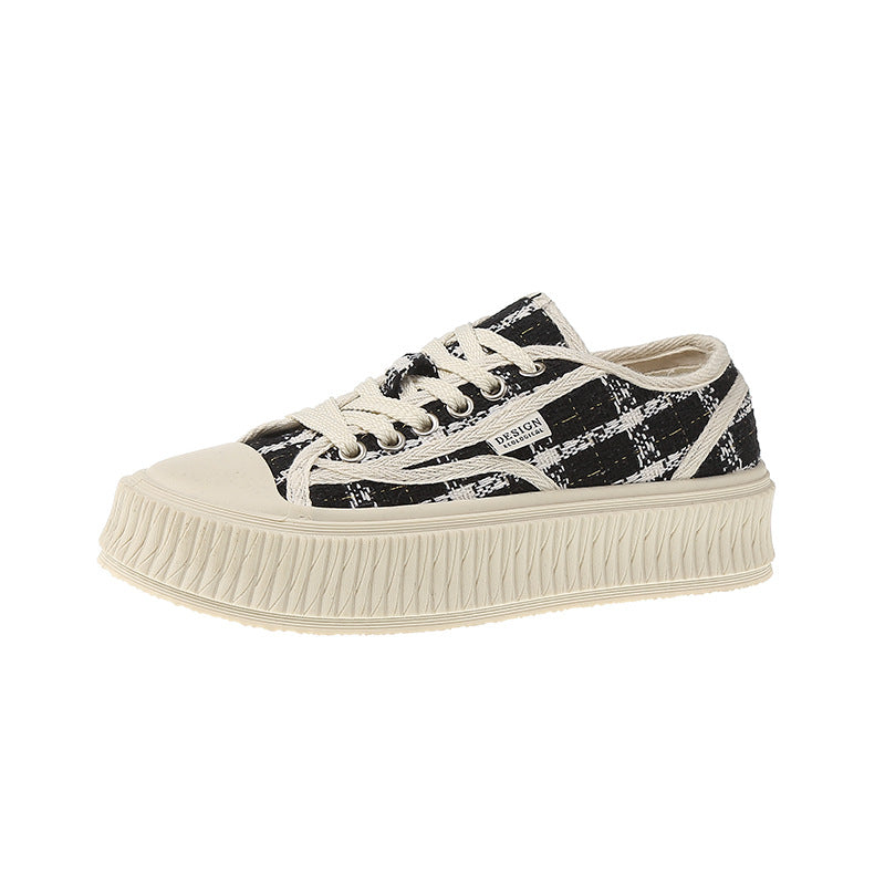 Dame Plateau-Sneakers med tekstureret overdel og komfortabel sål Stilla