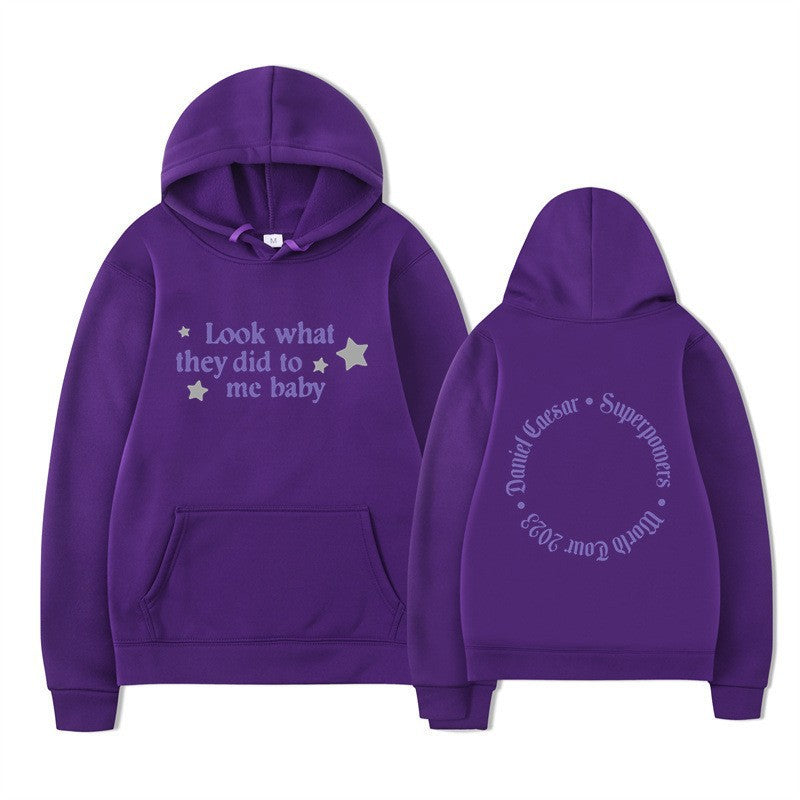 Kvinders hætte sweatshirt med kreativt slogan og unikt design Skovae