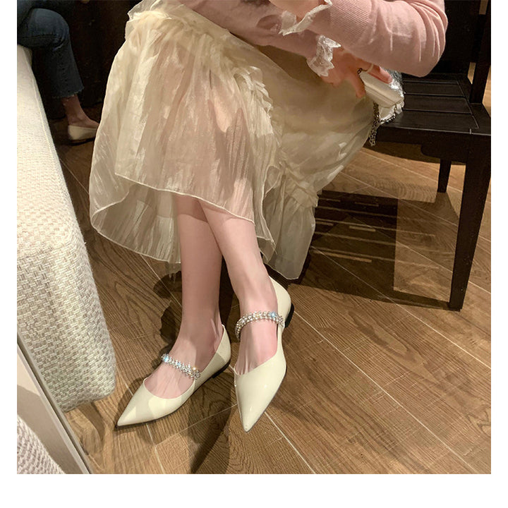 Dame ballerinas med glitrende strassbesætning og stilfuldt design Stilla