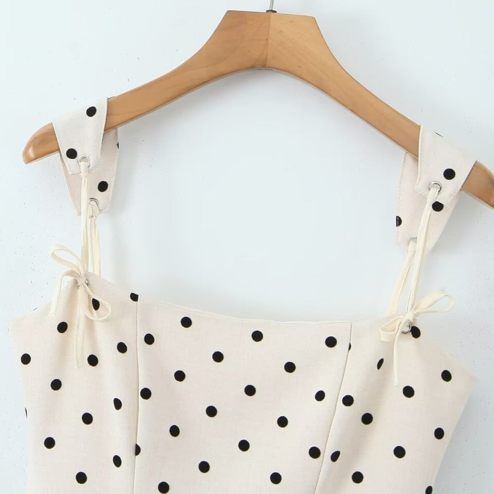 Dame charmerende sommerkjole med legende flæsedetaljer Stilla