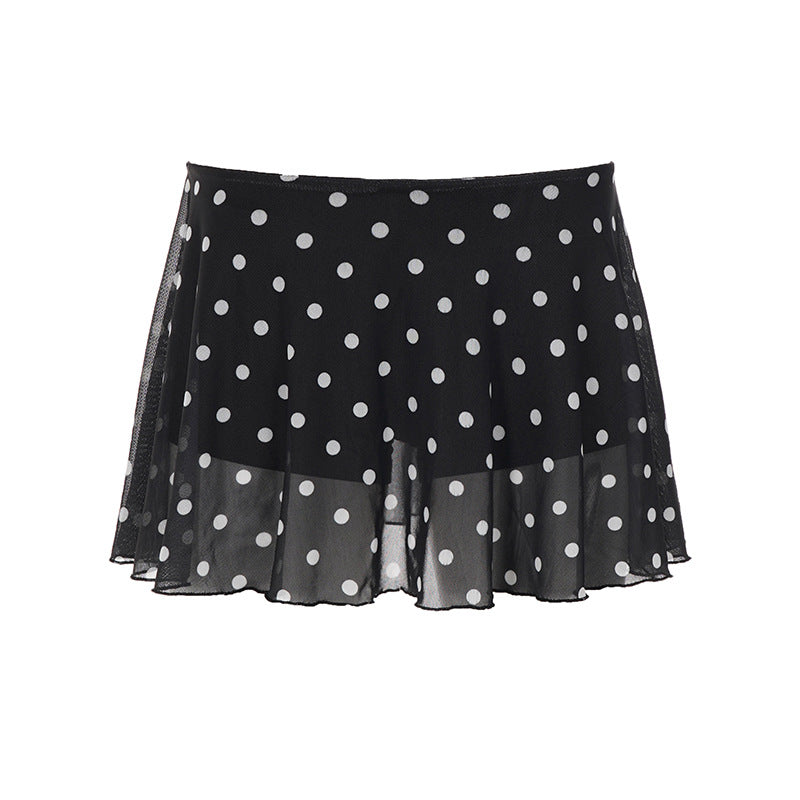 Dame luftig og chic Polka Dot Mini Skirt Skovae