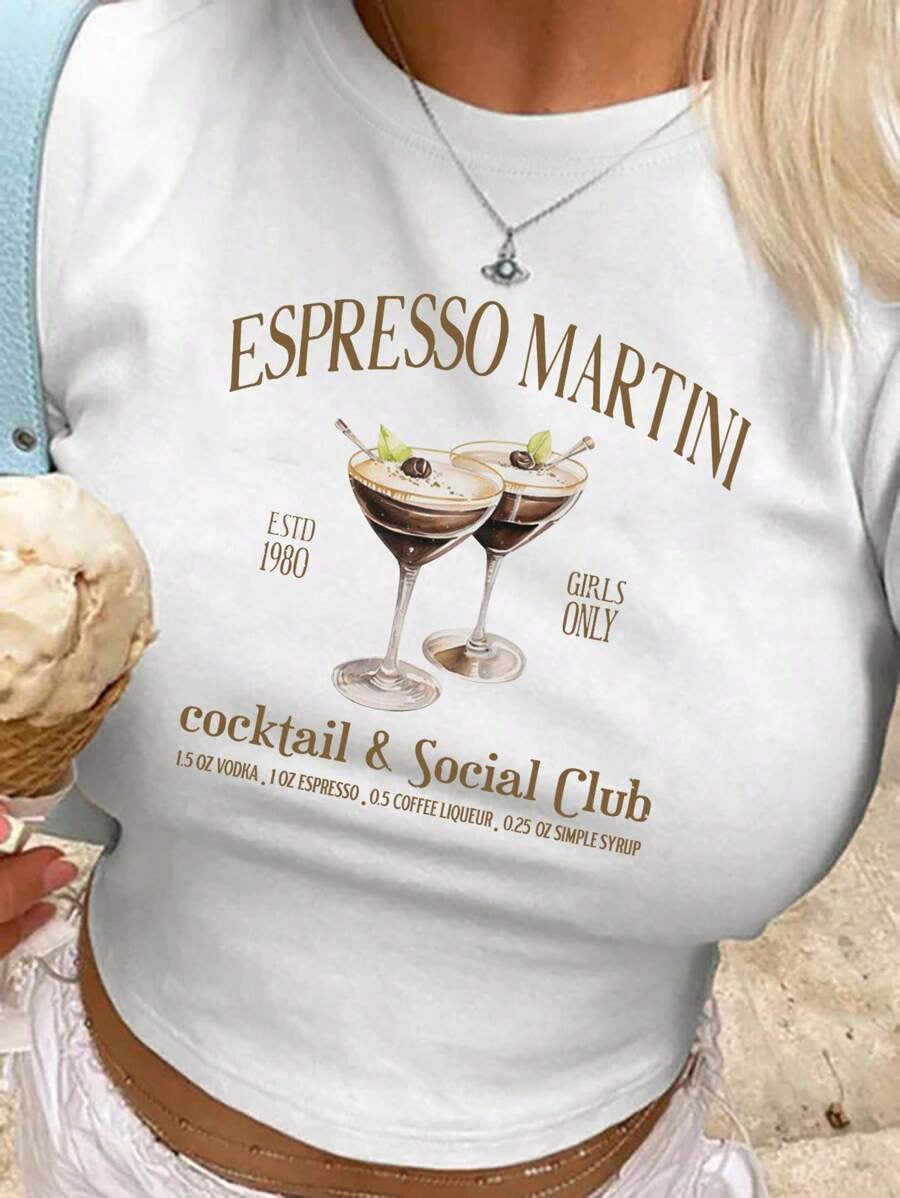 Dame Crop-T-shirt med kreative sløjfe-detaljer Skovae