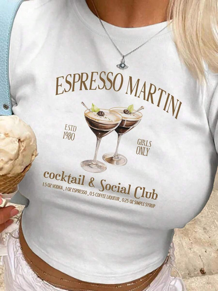 Dame Crop-T-shirt med kreative sløjfe-detaljer Skovae