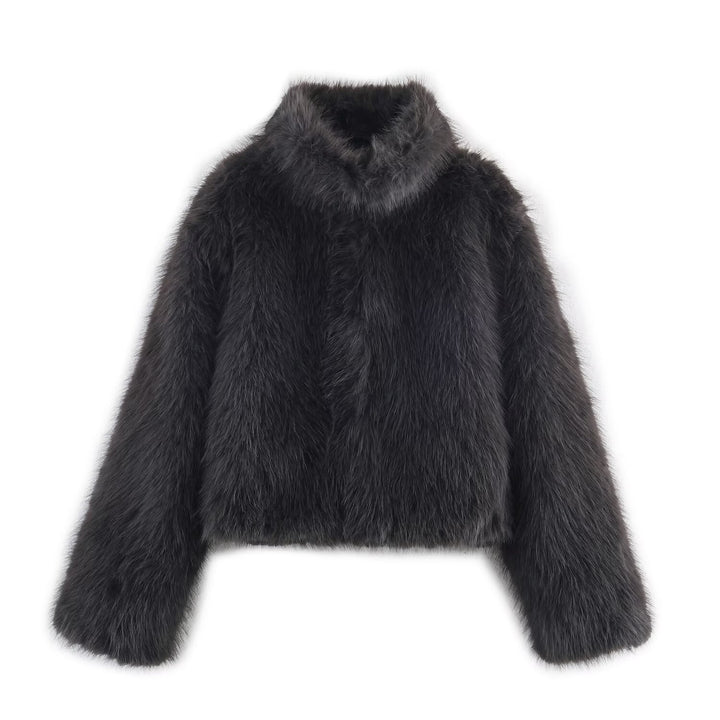 Damer fashionable faux fur jacket Stilla