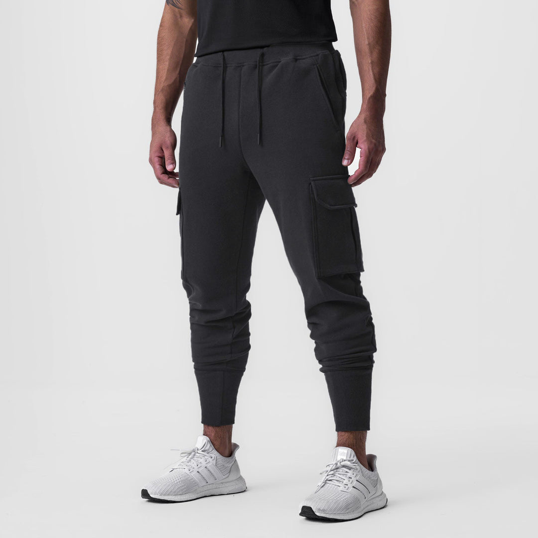 Herrer Multifunktionel Cargo-Joggingbukser med sidelommer og elastisk linning Stilla