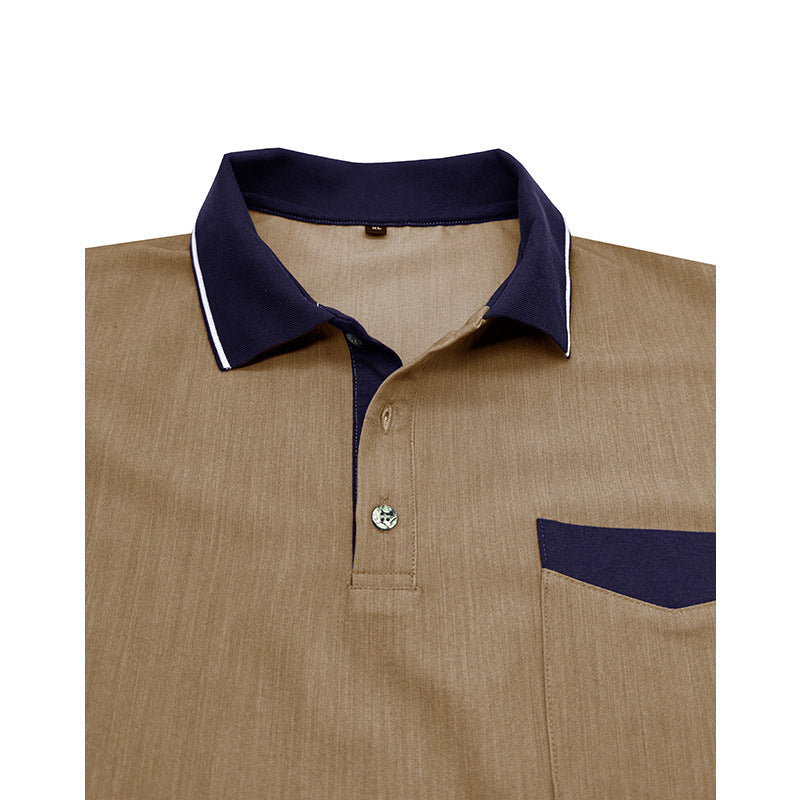 Herrer Poloshirt med moderigtig denim-look og praktisk brystlomme Stilla