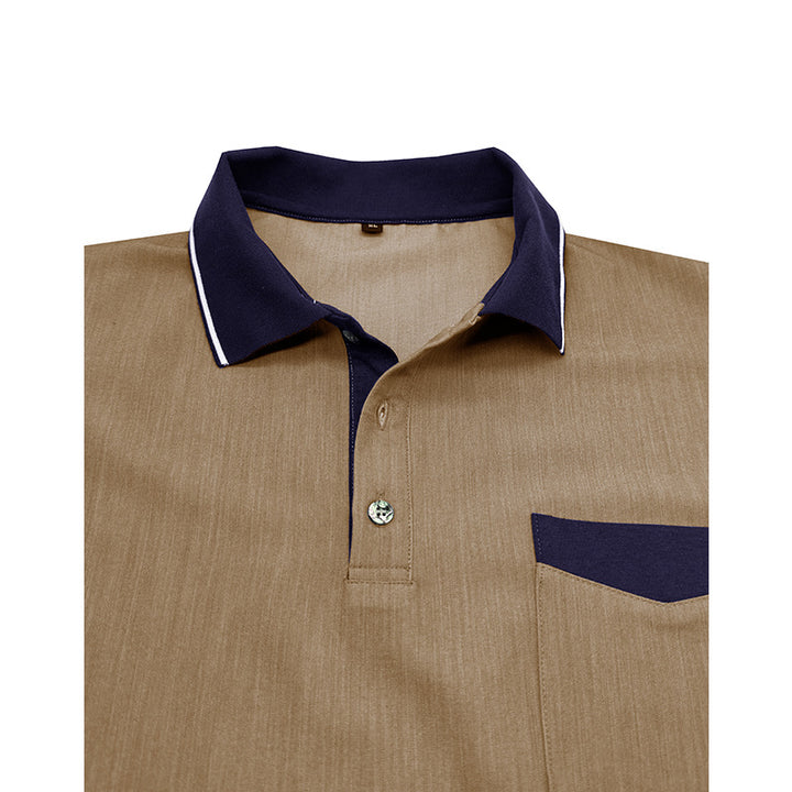 Herrer Poloshirt med moderigtig denim-look og praktisk brystlomme Stilla
