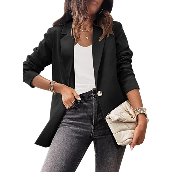 Dame Elegant Blazer med dekorative knapdetaljer og moderne snit Stilla