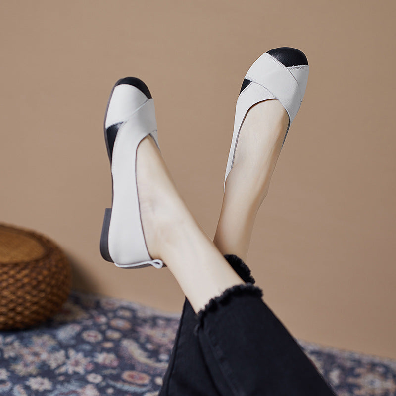 Dame stilfulde Cap Toe Ballerinas Stilla