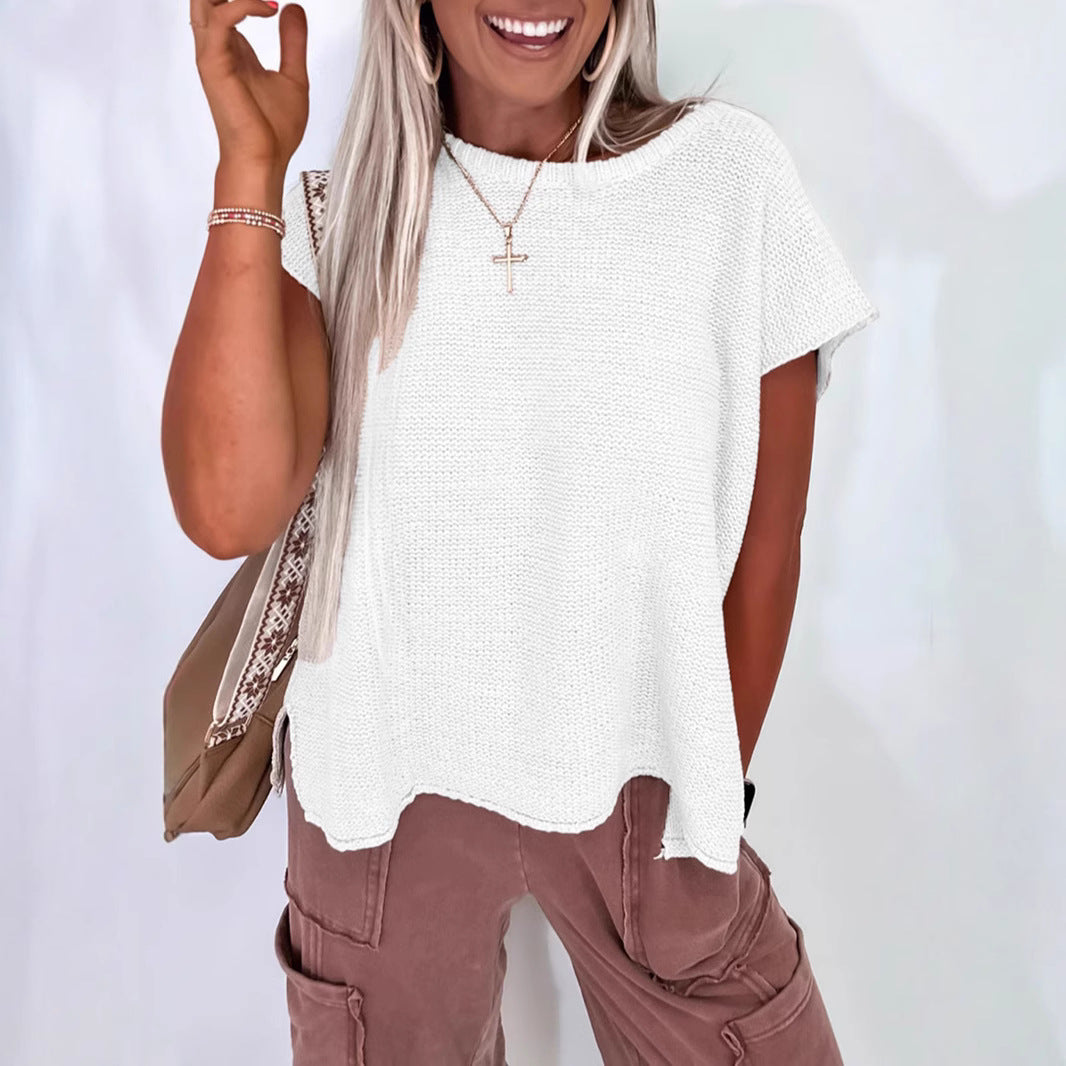 Femme Tekstureret Strik Boxy Top Stilla