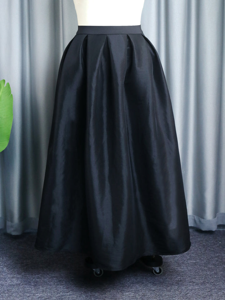 Dame elegant Maxi-nederdel med voluminøst plisseret design Skovae