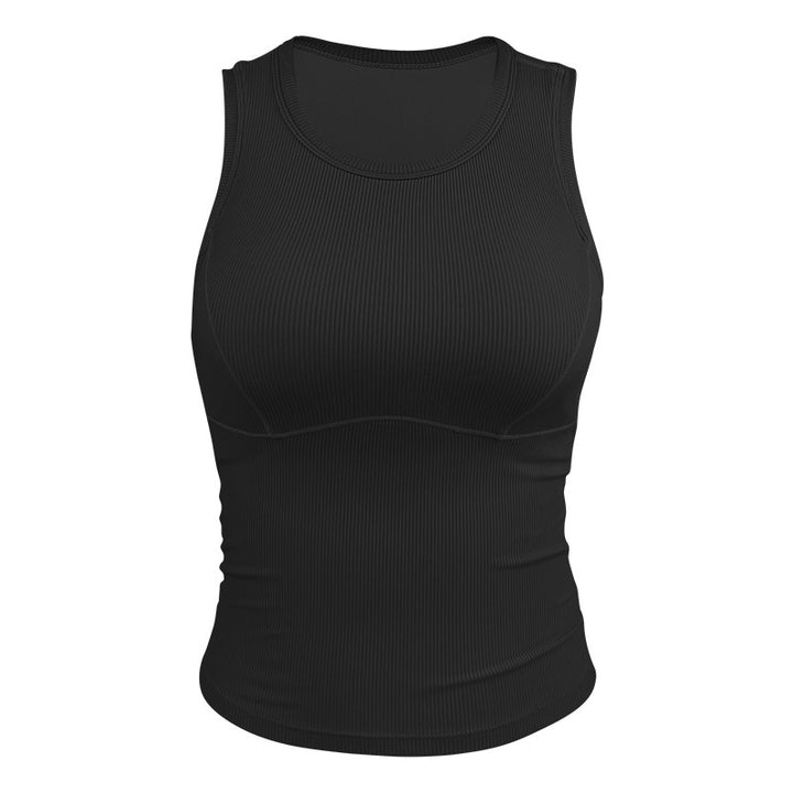 Dame Sporty rib top med høj åndbarhed og elastisk skæring Stilla
