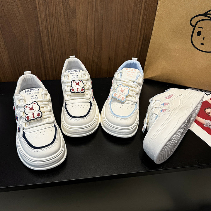 Dame mode sneakers med sødt bjørnemotiv og polstret sål Stilla