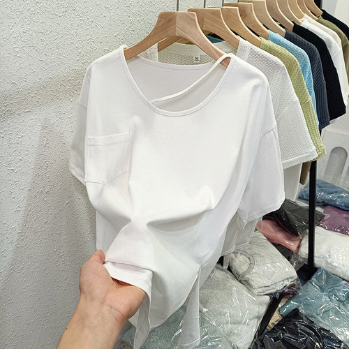 Femme Fritids Cut-Out Lommer T-Shirt Stilla