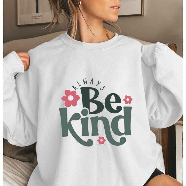 Kvinders sweatshirt med motiverende budskab og trendy puffærmedesign Stilla