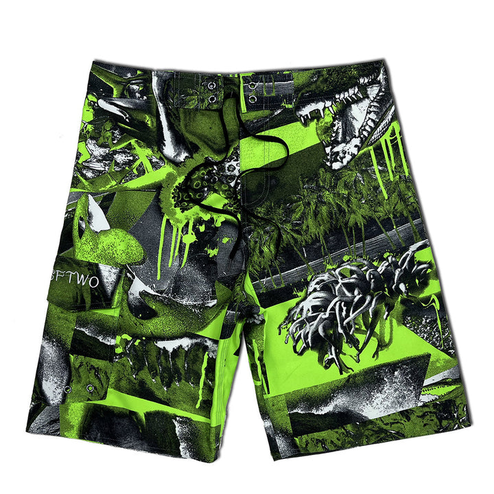 Herrer Surf-Shorts med kreativt grafikdesign og elastisk talje Stilla