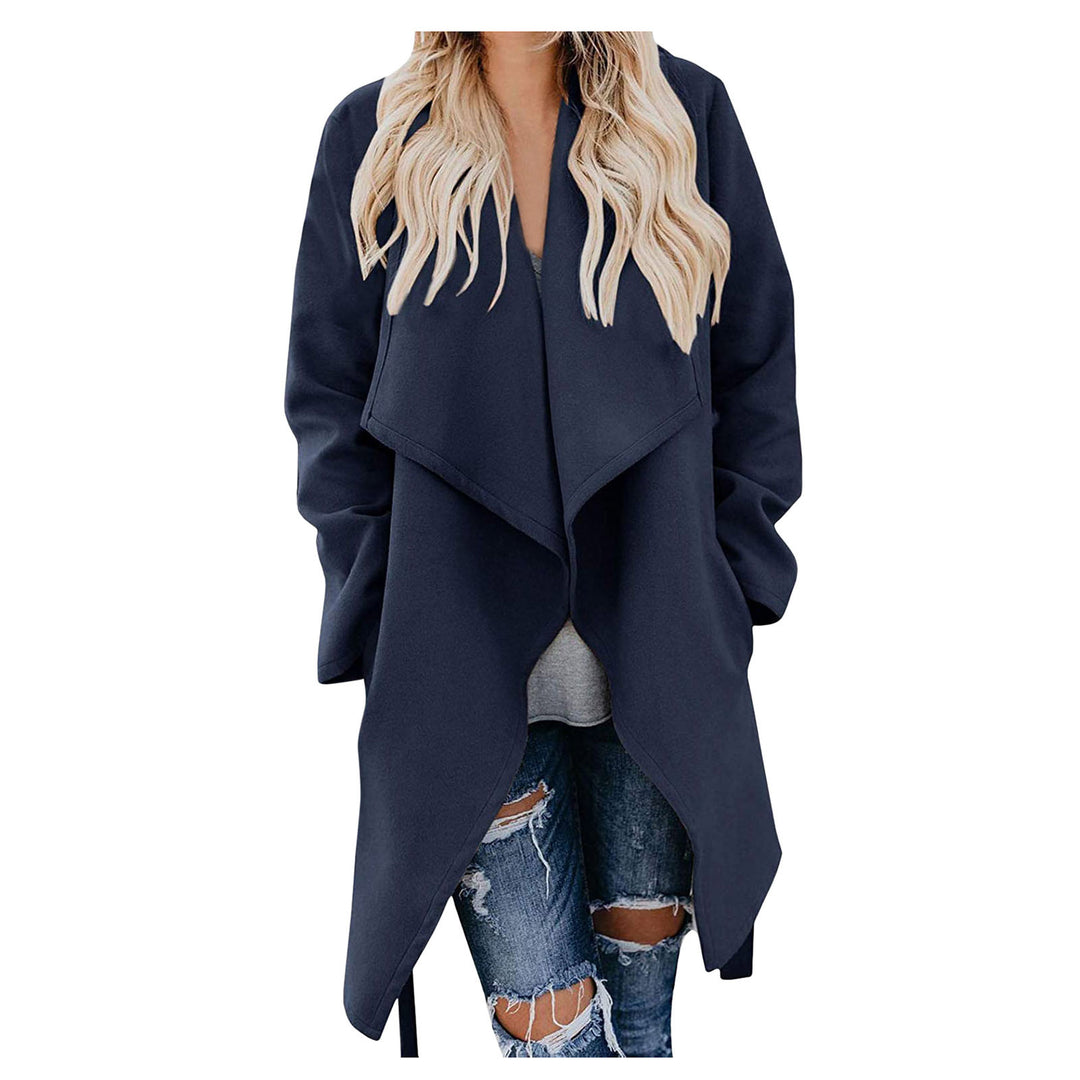Dame elegant lang blazer med afslappet snit og specielle detaljer Stilla