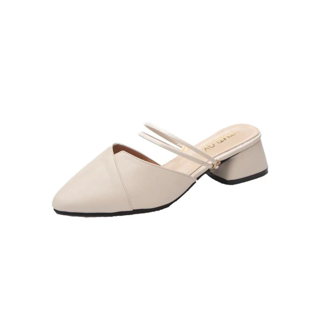 Dame Slingback-pumper med modet snit og elegant blokhæl Stilla