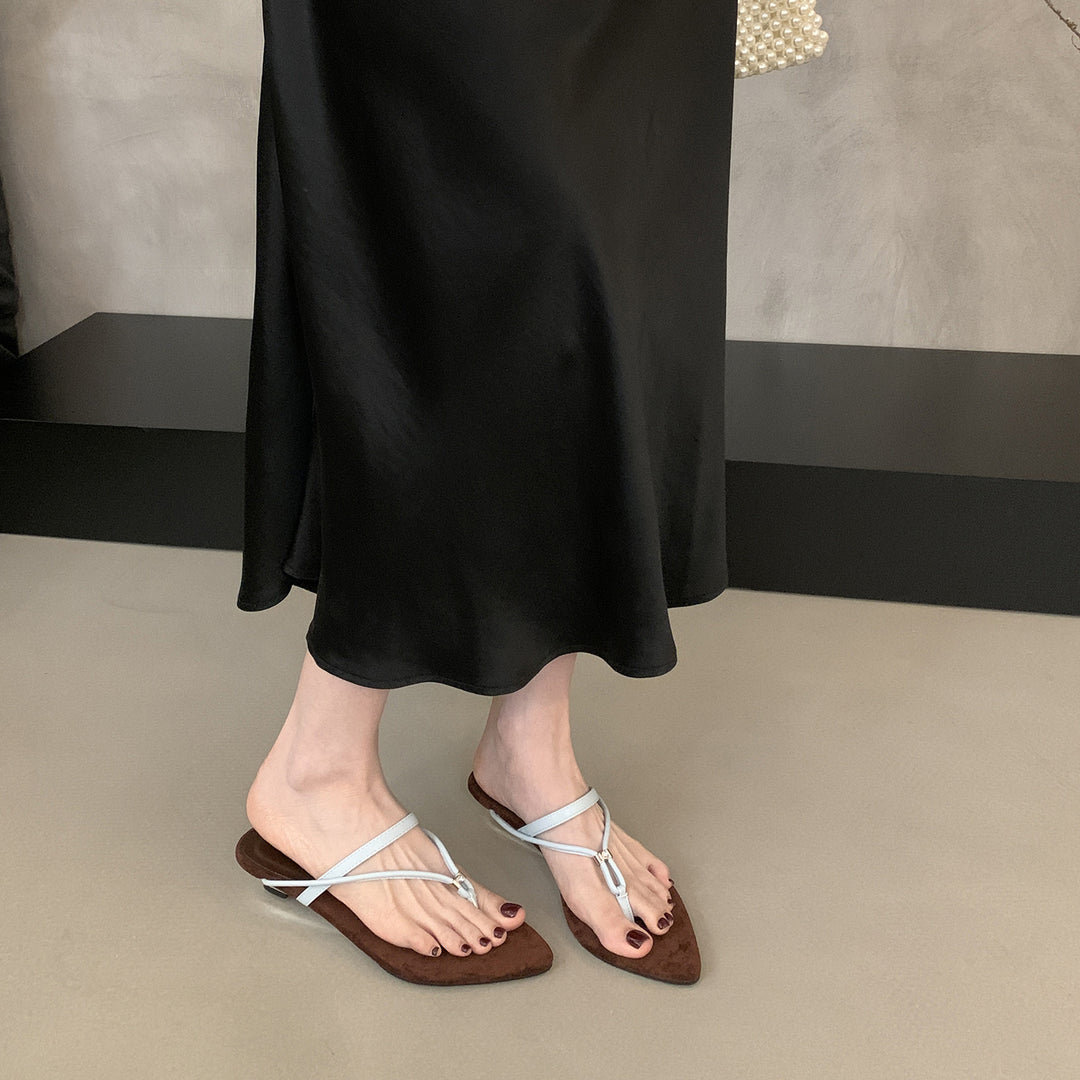 Dame Spidsesko Slingback Mules med justerbar ankelrem Stilla