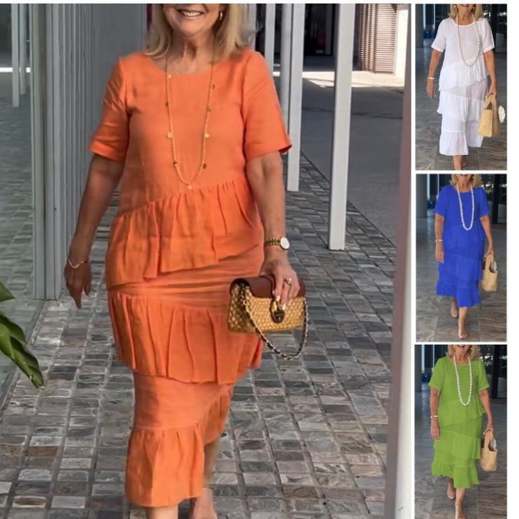 Dame luftig Maxikjole med smart ruffle design og feminin snit Stilla