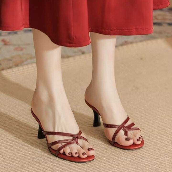 Dame sandaler med remme og åben tåområde Stilla