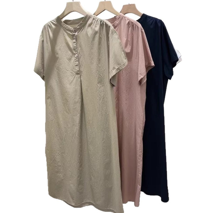 Dame Oversized Knap-Down Skjortekjole Stilla