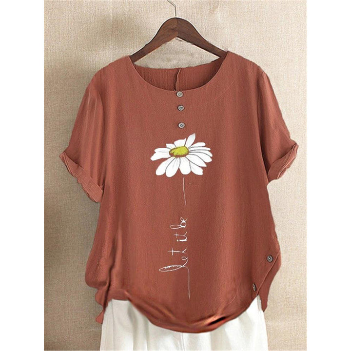 Dame Fritid broderet T-shirt Stilla