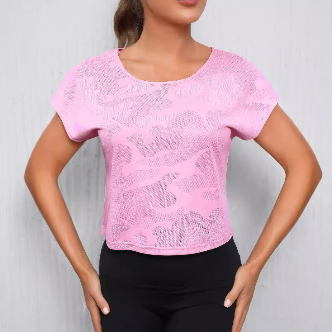 Damer Sporty Crop-Top med åndbart netværksdesign Skovae