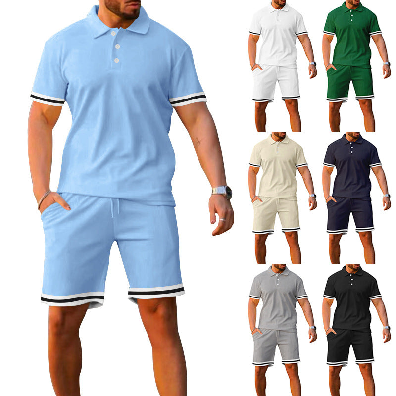 Herrer komfortable og stilfulde Polo-shorts kombination Stilla