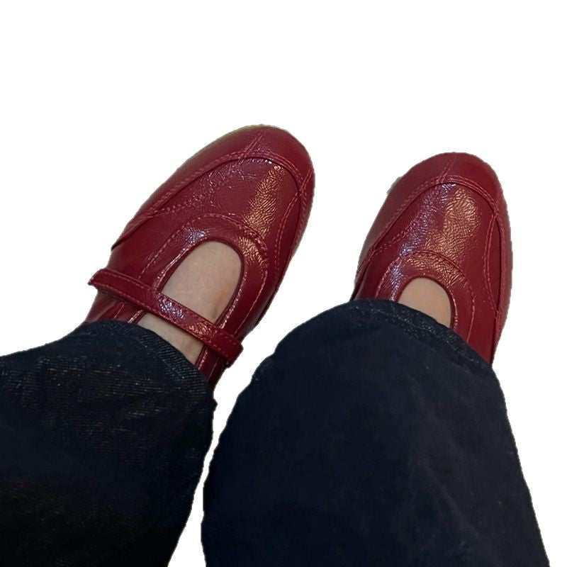 Dame justerbare remme Mary Jane Ballerinas Stilla