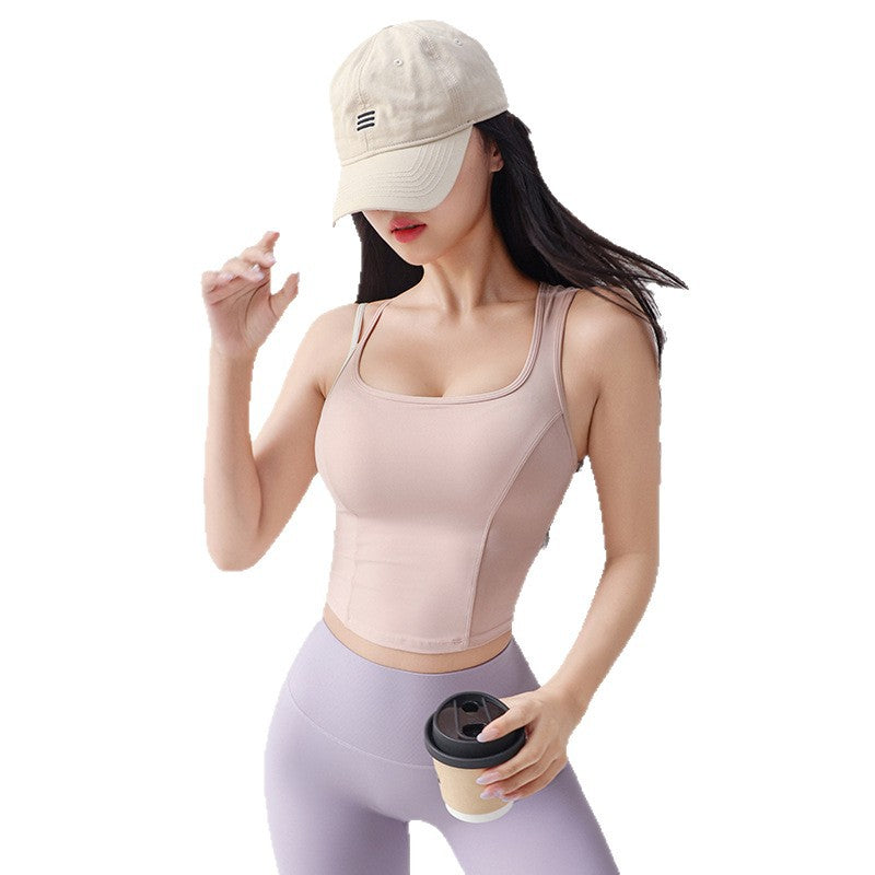 Dame Sporty Crop-Top med åndbart materiale og tætsiddende design Stilla