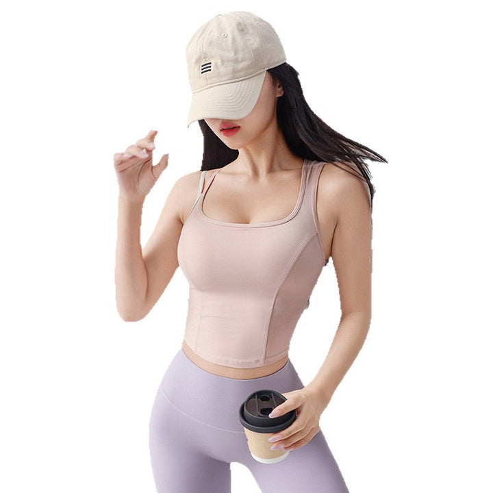 Dame Sporty Crop-Top med åndbart materiale og tætsiddende design Stilla