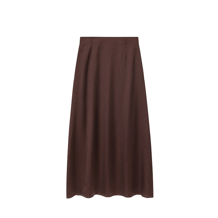 Dame Satin Maxi Nederdel Stilla