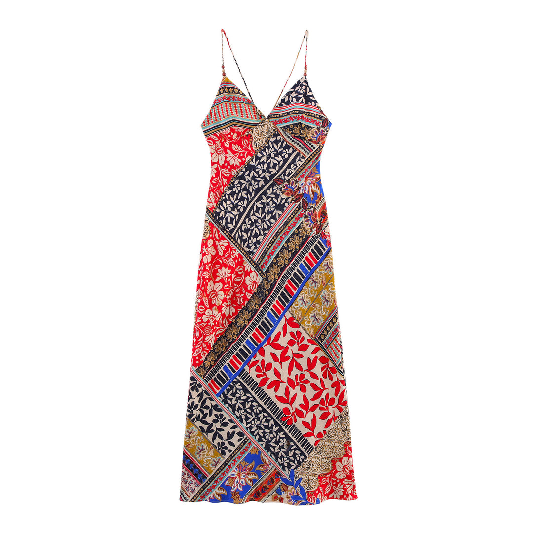 Femme Bohemian Wrap Maxi Kjole Stilla