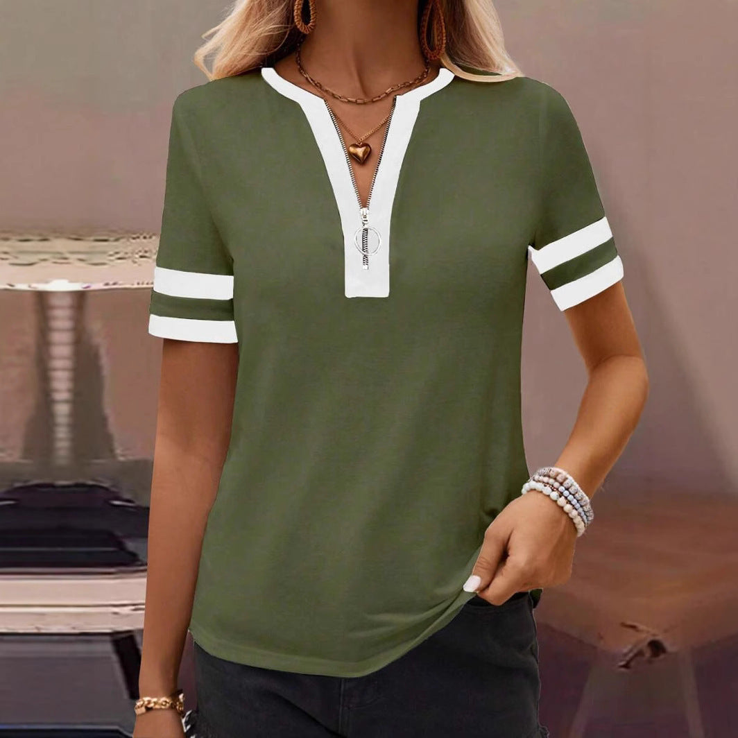 Damer Sports polo-shirt med lynlås Stilla