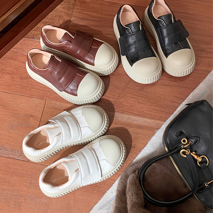 Dame Chic Platform Sneakers med justerbar rem Stilla