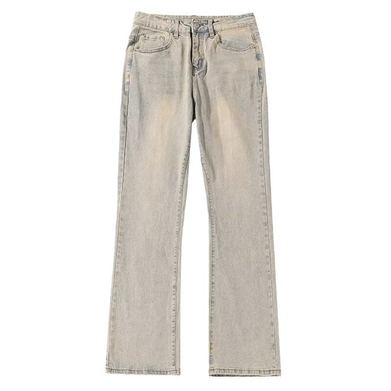 Herrer mode Flared Jeans i afslappet vintage-look med unik vask og komfortabel pasform Stilla
