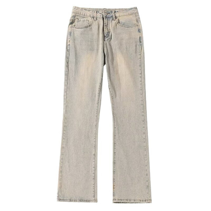 Herrer mode Flared Jeans i afslappet vintage-look med unik vask og komfortabel pasform Stilla