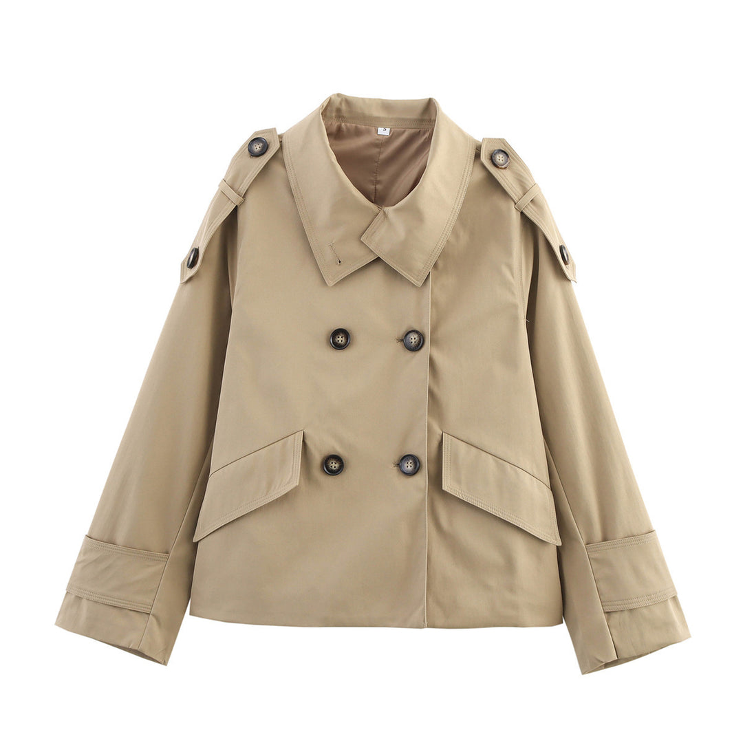 Damer mode kort trench coat jakke Stilla