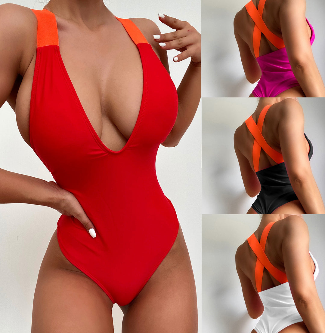 Dame Højhals Badedragt med innovative stropper Stilla