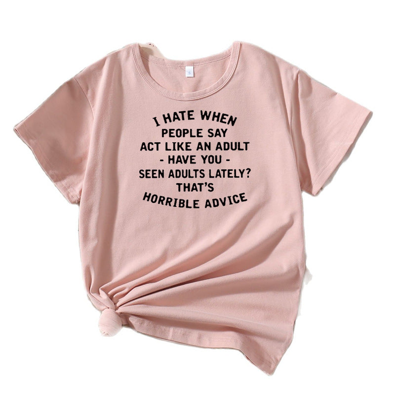 Dame Grafisk Udsagn T-Shirt Stilla