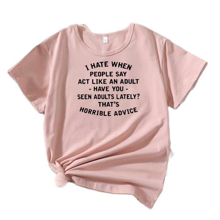 Dame Grafisk Udsagn T-Shirt Stilla