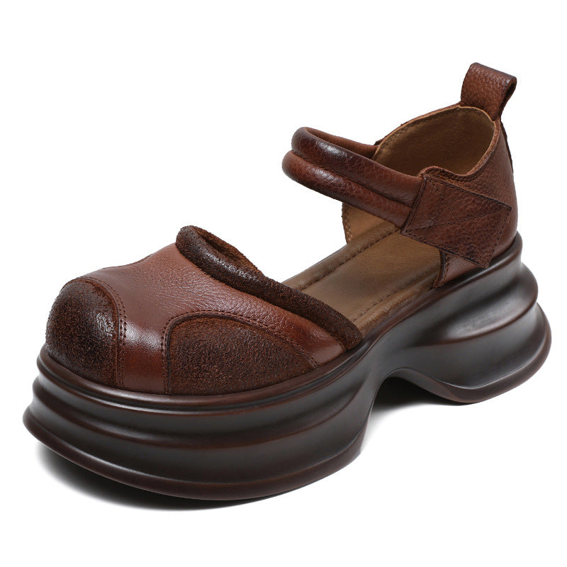 Femme Casual Plattform Mary Jane sko med justerbare stropper Stilla
